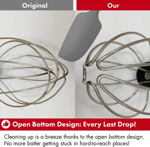 Vista 7 de Accesorio de batidor resistente para KitchenAid Artisan Mini de 3.5 cuartos de galón con cabezal basculante - Látigo de alambre de acero inoxidable