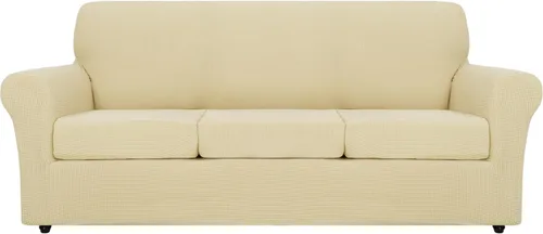 Vista 17 de MAXIJIN Fundas para sillas de 2 piezas con brazos, súper elásticas, para sala de estar, perros, a prueba de mascotas, protector de sofá ajustable