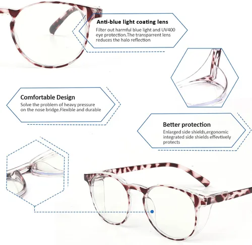 Vista 3 de 2 Pack Bifocal Safety Glasses with Readers Blue Light Blocking Stoggles for Women Men with Industrial Work Protection