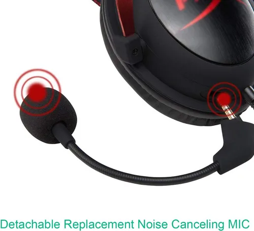 Vista 6 de Micrófono de repuesto compatible con Kingston HyperX Cloud 2 II, Cloud Core, Cloud Pro, CloudX Gaming Headset, 0.138 in Auriculares Boom