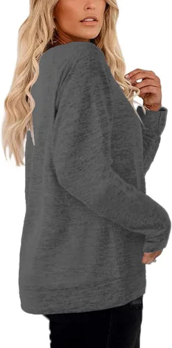 Vista 2 de DOLNINE - Sudadera de talla grande para mujer, jersey tipo túnica de talla extragrande y manga larga