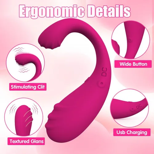 Vista 4 de Consolador vibrador de clítoris con aplicación de control remoto, vibrador portátil, juguetes sexuales para adultos, vibraciones para mujeres, braga