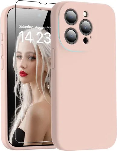Vista 39 de DEENAKIN Funda de silicona compatible con iPhone 12 con protector de pantalla, mejora la protección de la cámara, funda protectora suave y flexible
