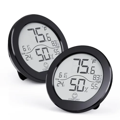 Vista 7 de SECRUI Higrómetro Termómetro para Temperatura de Habitación Medidor de Humedad Termómetro Interior Calibración de Precisión Sensor de Temperatura