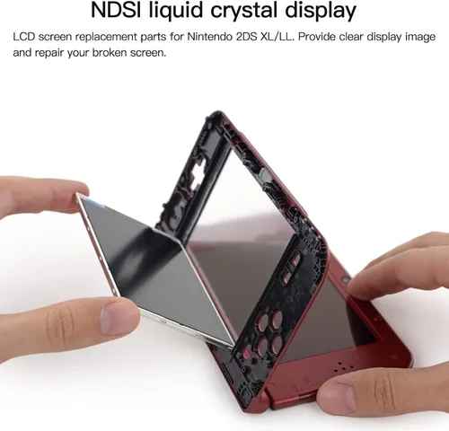 Vista 4 de Nueva pantalla LCD superior superior inferior reemplazo para Nintendo 2DS XL/LL 2017 con herramienta de apertura