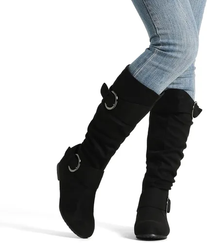 Vista 6 de DREAM PAIRS Women's Knee High Low Hidden Wedge Boots