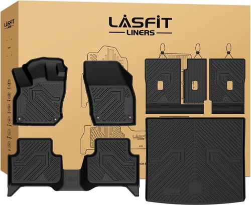 Vista 46 de LASFIT Tapetes de elastómero termoplástico para 1a y 2a fila de asientos de auto, para todo tipo de clima