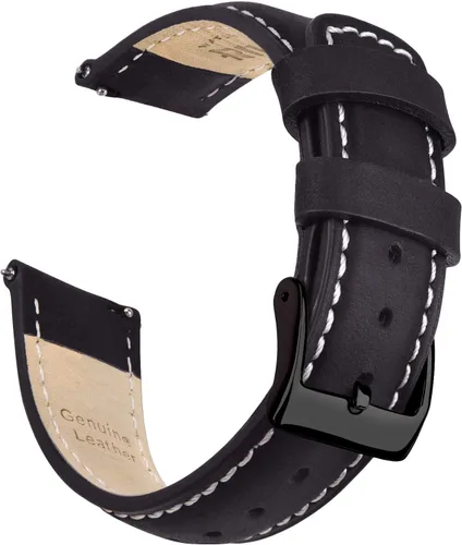 Vista 29 de Ritche Correas de Reloj de Cuero de Liberación Rápida Regalo de Navidad, Correas de Reloj Genuinas para Hombres y Mujeres, Correa de Reloj de Cuero