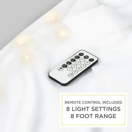 Vista 9 de Eclipse Starlight - Cortinas con Luces Transparentes sin Ganchos con Ojales que se Iluminan, Divisor de Habitación de Dormitorio o Patio al Aire