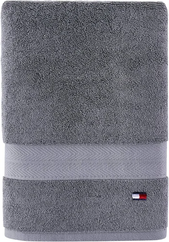 Vista 15 de Tommy Hilfiger Modern American - Toalla de baño de color sólido, 30 x 54 pulgadas, 100% algodón, 574 GSM (Sunshine)