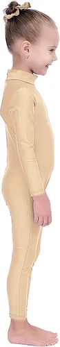 Vista 2 de Kepblom Body completo de manga larga para niñas con cuello alto y elastano