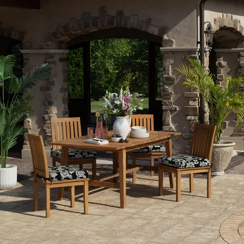 Vista 6 de Arden Foam - Cojín de asiento de comedor para exteriores, 19 x 19 pulgadas, fabricado con espuma ProFoam, resistente a la lluvia, resistente a