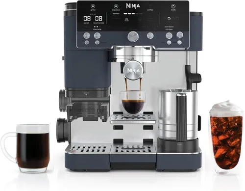Vista 10 de Ninja Luxe Café Premier 3-in-1 Espresso Machine, Drip Coffee, & Cold Brew Molinillo incorporado, espumador de leche manos libres y manipulación