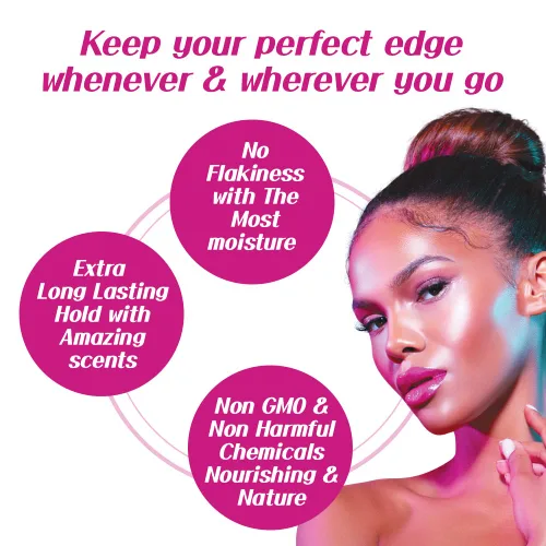 Vista 5 de The MORE Crazy edges Wax 2Days Max Hold, Edge and Braid Styling Wax (3.4 fl oz, aceite de argán)