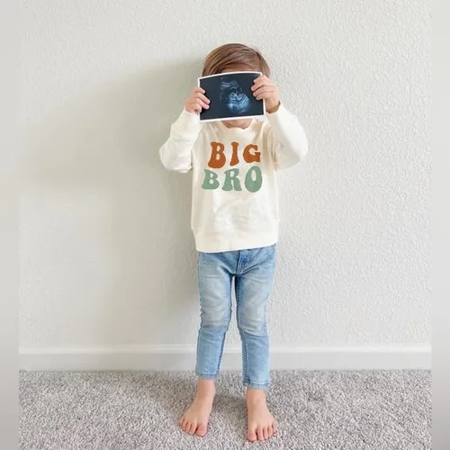 Vista 3 de Big BrotherSister Little BrotherSister Matching Outfits Infant Toddler Baby Girl Boy Sweatshirt RomperShirt Top