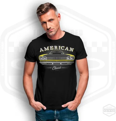 Vista 3 de Camiseta Roadrunner Tribute 1969 para hombre, color negro, idea de regalo para fanáticos de los autos American Muscle S-6XL Fabricado en Estados
