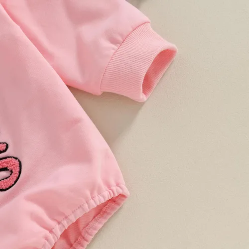 Vista 124 de SOLILOQUY Traje de manga larga con cuello redondo para el primer día de San Valentín para bebé niño y niña, mameluco de corazón de amor