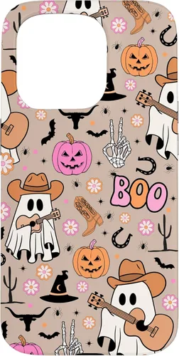 Vista 13 de Funda retro occidental para iPhone 11 Pro Max Fantasma Fantasma Vaquero de Halloween
