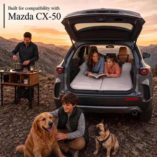 Vista 2 de Colchón de coche para Mazda CX-50, cama plegable no inflable