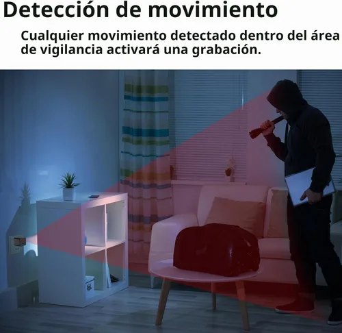 Vista 4 de Minicámara, cámara de vigilancia HD para el hogar, compatible con detección de movimiento. Adecuada para el cuidado de ancianos, niños y mascotas