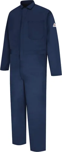 Vista 2 de Bulwark FR Mens Flame Resistant 9 Oz Twill Cotton Classic Coverall with Hemmed Sleeves