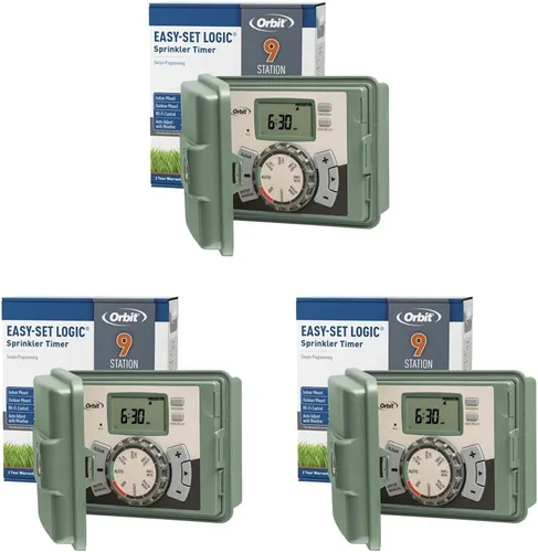 Vista 17 de Orbit 27894 - Temporizador/controlador de rociadores para interiores y exteriores de 4 estaciones Logic de fácil configuración La lógica de fácil