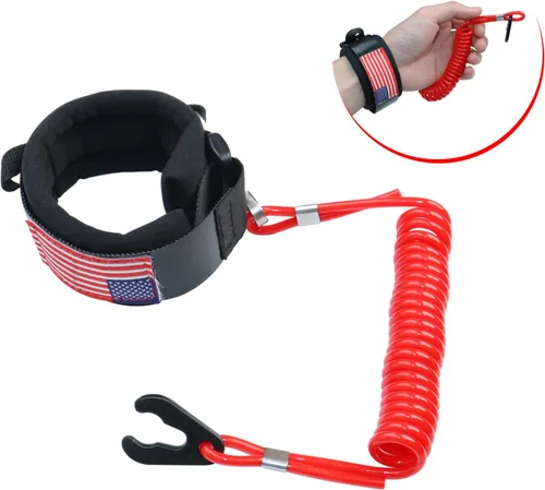 Vista 7 de Cordón de interruptor de parada de motor de barco marino para Jet Ski, correa de muñeca de repuesto 6E9-82575-00 para Yamaha Outboard Mercury