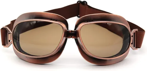 Vista 17 de kucehiup Gafas de aviador vintage para motocicleta