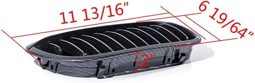 Vista 2 de CORP - Parrilla frontal de fibra de carbono izquierda y derecha, compatible con E46 serie 3 Coupé Cabriolet 2 puertas LCI Facelift