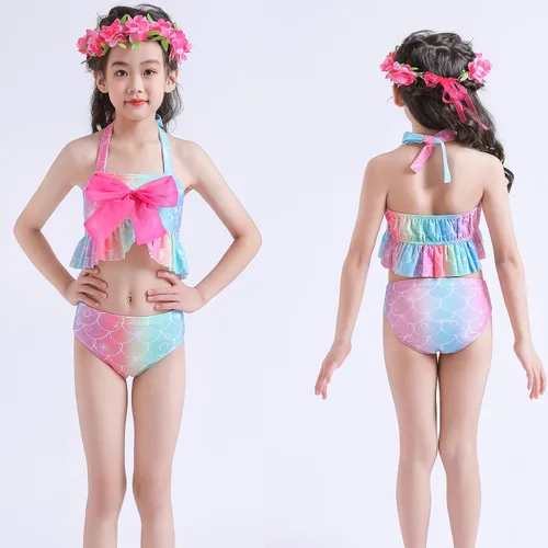 Vista 3 de Kokowaii - Sofisticado traje de baño con cola de sirena para niñas
