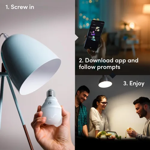 Vista 9 de [Usado] LIFX - Bombilla LED inteligente WiFi blanca A19, regulable, no requiere concentrador, funciona con Alexa y Apple Home Kit, Hey Google, 2700K