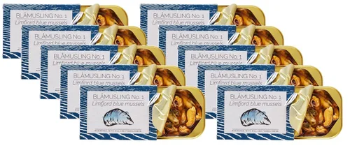 Vista 9 de Fangst Blamuslinger Nº 1 Mejillones Azules Conservados Marinados con Semillas de Eneldo e Hinojo en Aceite de Colza Prensado en Frío 1 lata