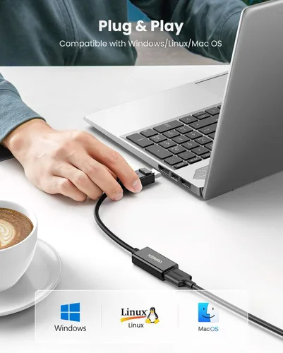 Vista 6 de UGREEN Adaptador DisplayPort a HDMI 4K @60Hz DP a HDMI macho a hembra Convertidor Cable de visualización de video compatible con AMD NVIDIA Dell HP