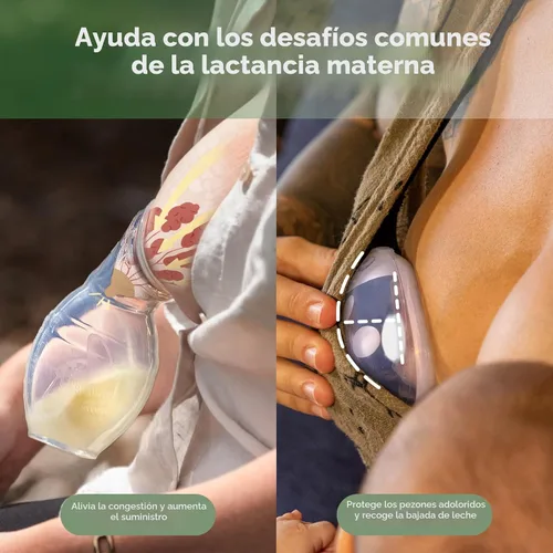 Vista 5 de haakaa Extractor de leche manual para lactancia materna de 4 oz/3.4 fl oz y colector de leche de mariquita 2.5 oz/2.5 fl oz Combo, silicona de grado