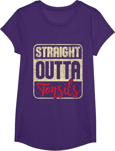 Vista 43 de Straight Outta Amígdalas - Camiseta de recuperación de cirugía de eliminación de amígdalas Asphalt Grey