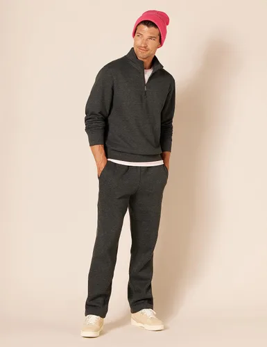 Vista 5 de Tienda Essentials - Sudadera de vellón, cuarto de cremallera y manga larga para hombre