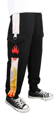 Vista 2 de Kokushibo - Pantalones deportivos Rengoku, pantalones de anime, hip hop, cosplay para adultos, unisex