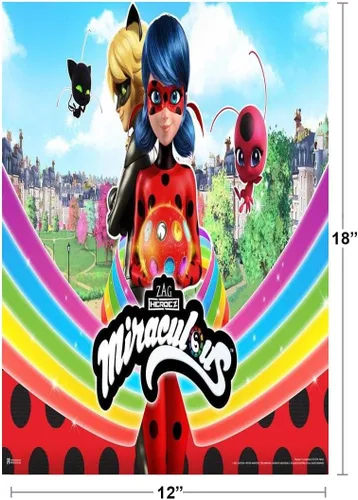 Vista 3 de Milagrosa mariquita y gato negro milagros serie de televisión de dibujos animados película mariquita milagrosa mercancía milagrosa mariquita póster
