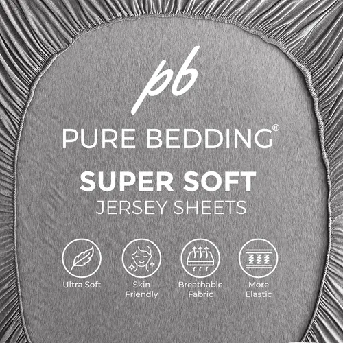 Vista 56 de Pure Bedding Juego de Sábanas Twin - Sábanas de Cama de Microfibra Ultra-Suave 1800 - Doble Cepillado - Bolsillos Profundos - Ajuste Fácil - Extra