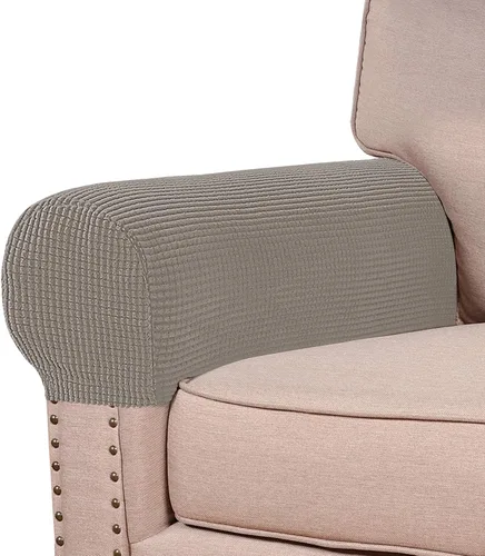 Vista 8 de Turquoize Fundas elásticas para reposabrazos para sillas y sofás, fundas para reposabrazos de sofá de elastano y jacquard, protector de muebles