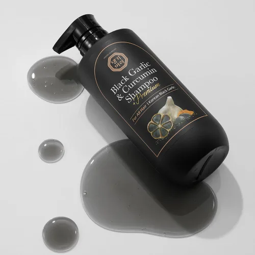 Vista 4 de Daeng Gi Meo Ri - Champú coreano de ajo y curcumina negro 16.9 onzas líquidas / 16.9 fl oz