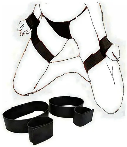 Vista 5 de Restricciones de cama sexuales para adultos, bandas de resistencia para muñecas y tobillos, correas de cama para adultos, colchón de juego sexual