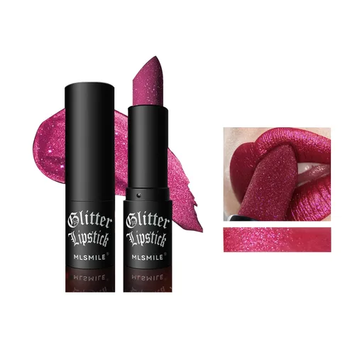 Vista 10 de Lápiz labial Diamond - Brillo de labios y sombra de ojos impermeable de larga duración, con purpurina, copa antiadherente de alto brillo, brillo