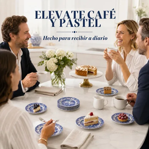 Vista 5 de Spode Blue - Plato italiano para pan y mantequilla, juego de 4