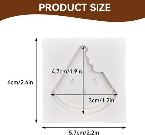 Vista 2 de Moldes de silicona para frutas, molde de chocolate para fondant, 2 piezas, molde de sandía, lindo molde de decoración de tartas, molde de silicona