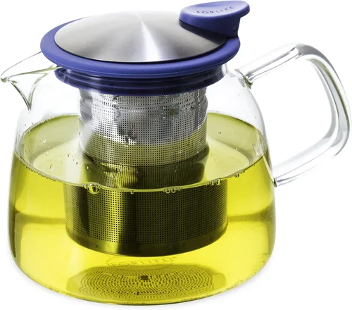 Vista 6 de Forlife Tetera de vidrio Bell con infusor de cesta, 24 onzas/24.7 fl oz, rojo