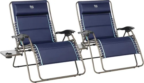 Vista 11 de TIMBER RIDGE Silla reclinable de gravedad cero extra grande, de 33 pulgadas de ancho XXL, con mesa auxiliar, silla de salón acolchada completa