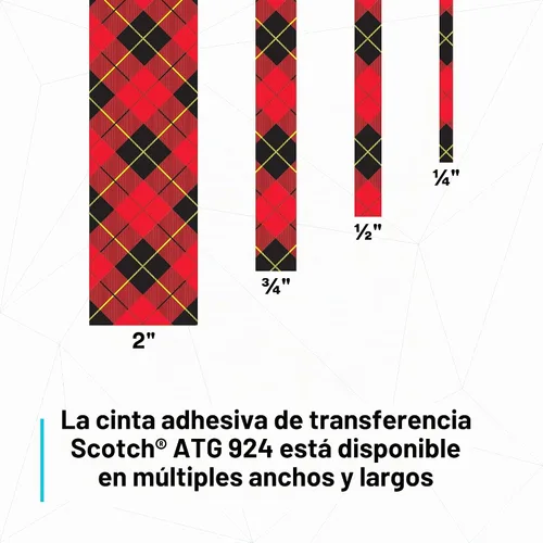 Vista 6 de Cinta adhesiva de transferencia 924 ATG de Scotch, Transparente, 12