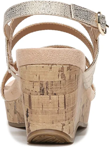Vista 6 de LifeStride Sandalias de cuña con plataforma y tiras para mujer