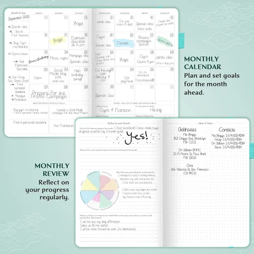 Vista 6 de Planificador Legend – planificador de vida semanal y mensual sin fecha para alcanzar tus objetivos y vivir feliz. Cuaderno organizador, diario